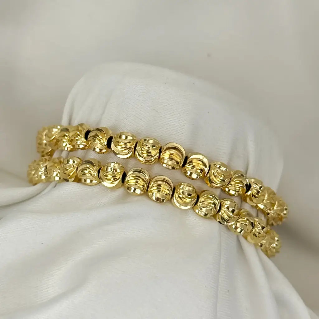 Pulsera para Parejas Balin Italiano 6mm en Oro Laminado 18k con Garantia de por vidaa