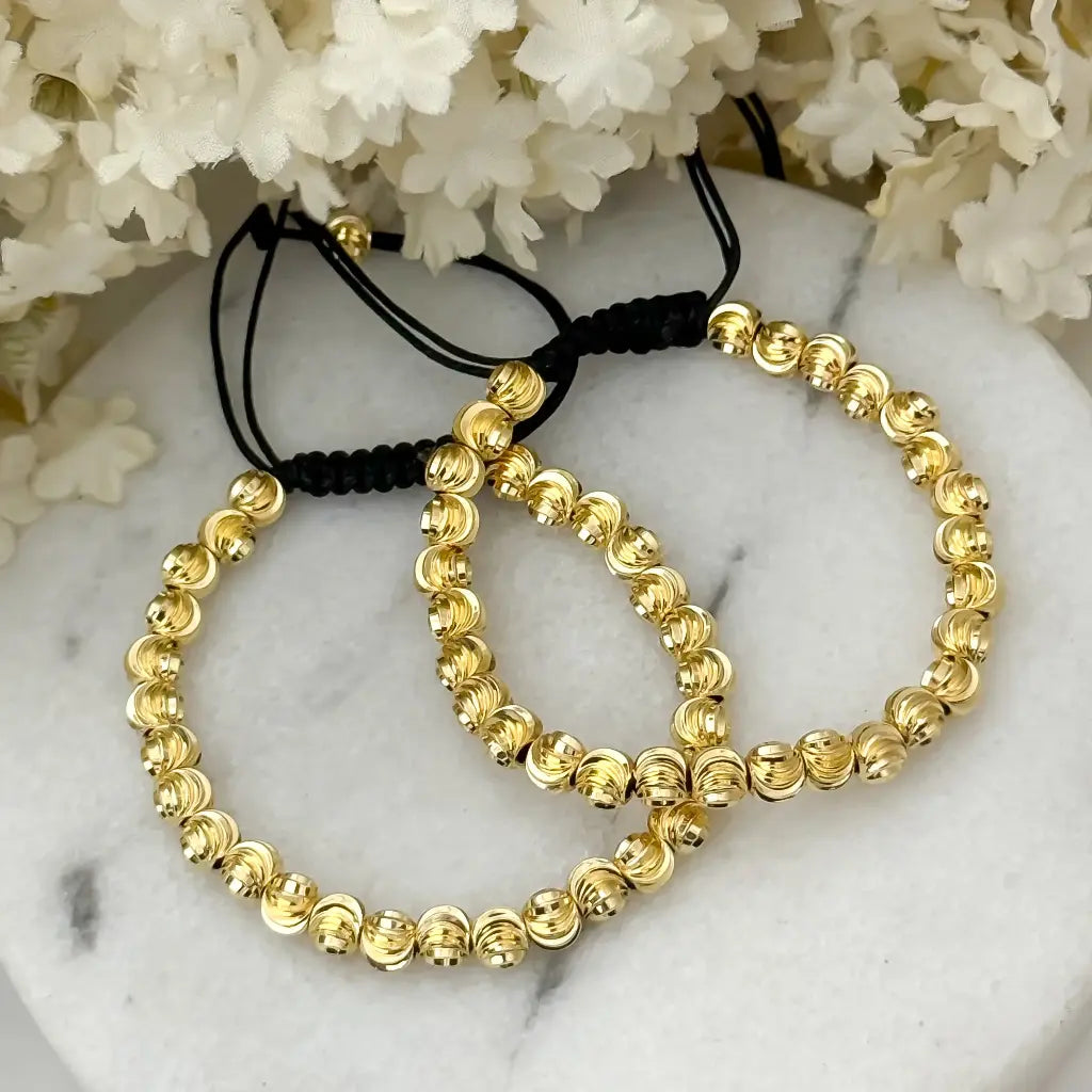 Pulsera para Parejas Balin Italiano 6mm en Oro Laminado 18k con Garantia de por vidaa