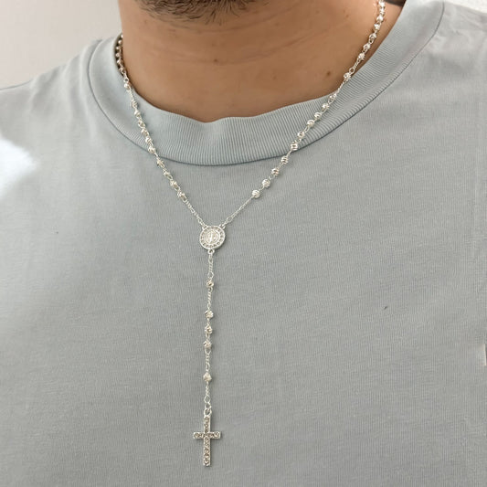 Camanduala San Benito en Balin Diamantado 6mm en Plata 925 con Garantia de por vida