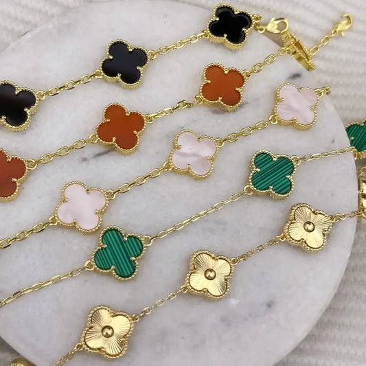 Pulsera Van Cleef Variedad de Colores    en Oro Laminado 18k con Garantia de por vida